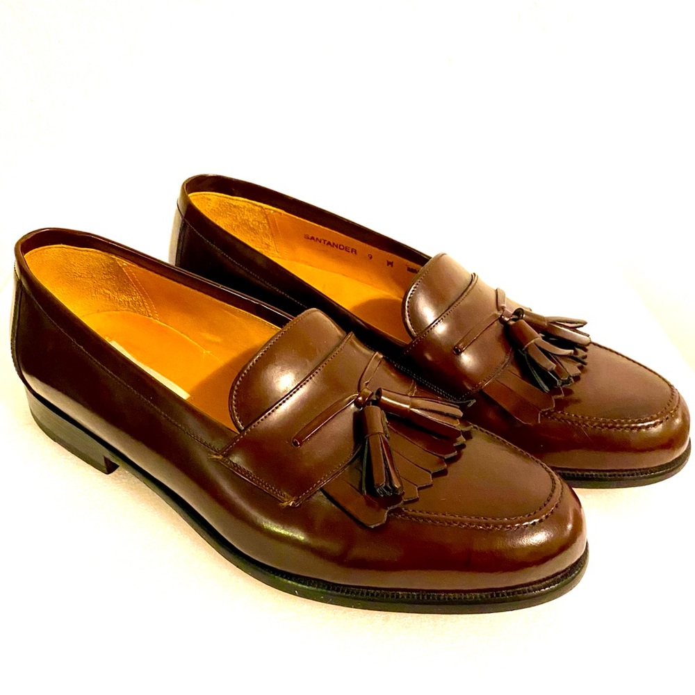 Mezlan Santander slip-on loafer. Burgundy. 9W.